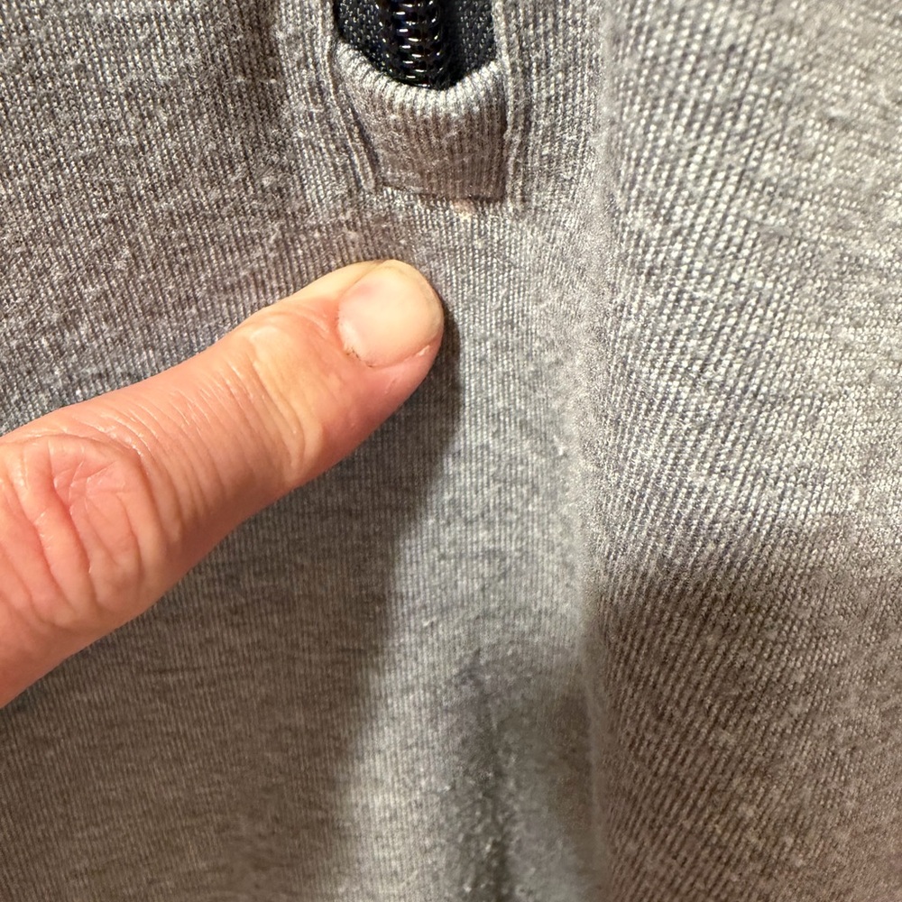 Straight Down Men's Classic Gray Zip-Up Sweater - Picture 2 of 5